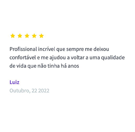 Depoimento de paciente